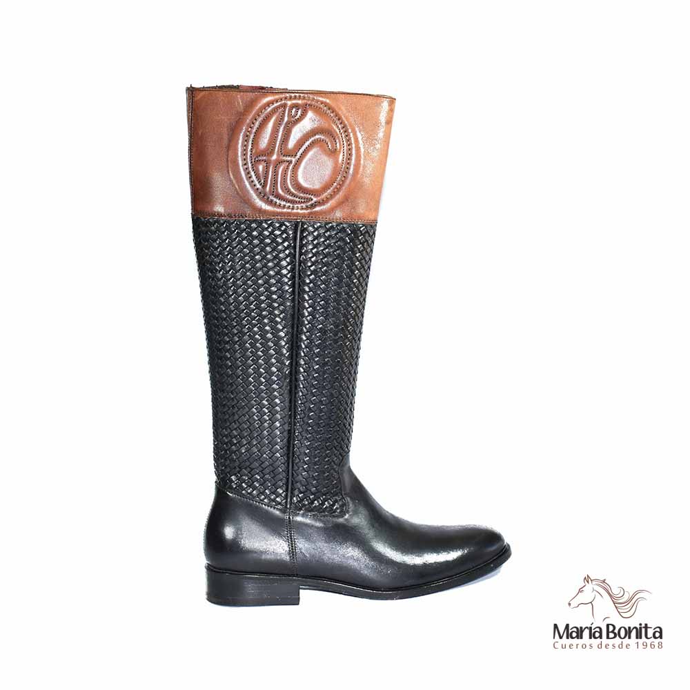 Bota Mujer Cuadra Tejida - Productos Piel - Moda Vaquera Mujer - Moda