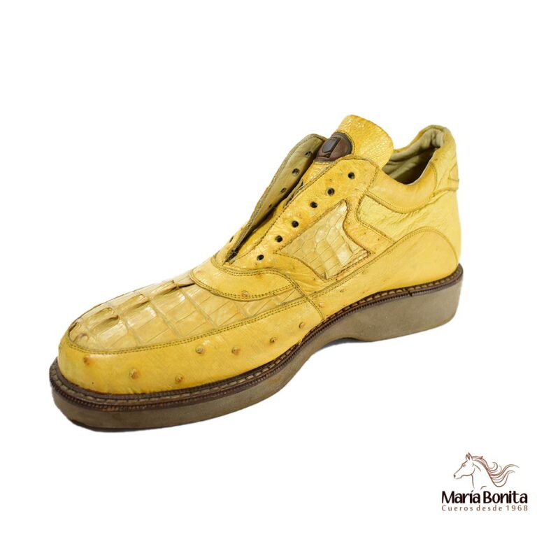 Botin Hombre Cuadra Cocodrilo - Avestruz F155 - Productos Piel - Moda