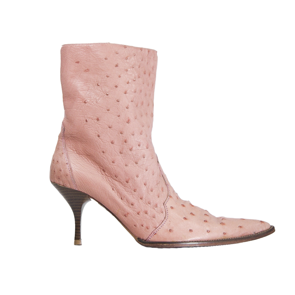 Botin Mujer Cuadra Avestruz F157 - Productos Piel - Moda Vaquera Mujer