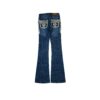 Pantalon Mujer Replicados Acampanado Mostaza Cruz - Imagen 2