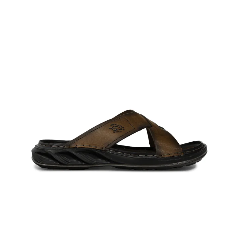 Sandalia Hombre Pegada 134102 Anilina Preto