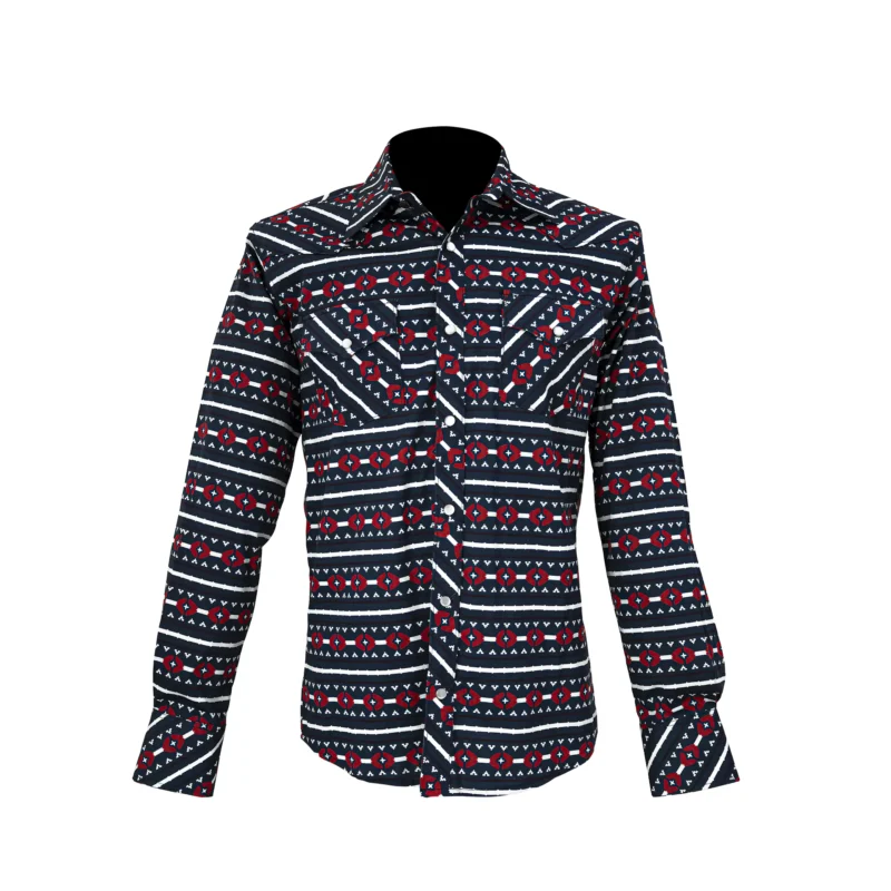 Camisa Hombre TNT 90185 Greca Marino