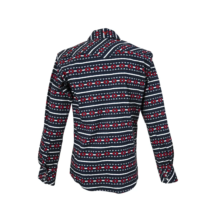 Camisa Hombre TNT 90185 Greca Marino - Imagen 2