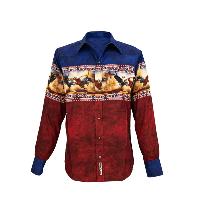 Camisa Hombre Rodeo West CEN113 Gallos
